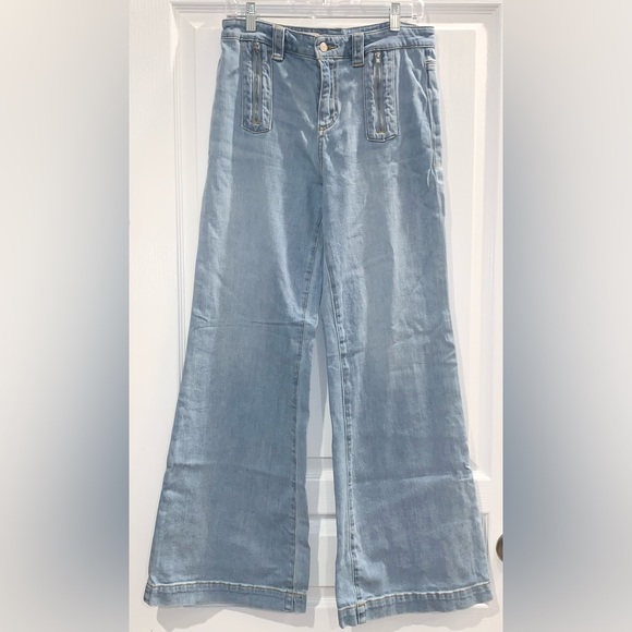 Anthropologie Pilcro Letterpress high waist wide leg jeans women’s size 28 - Picture 4 of 15
